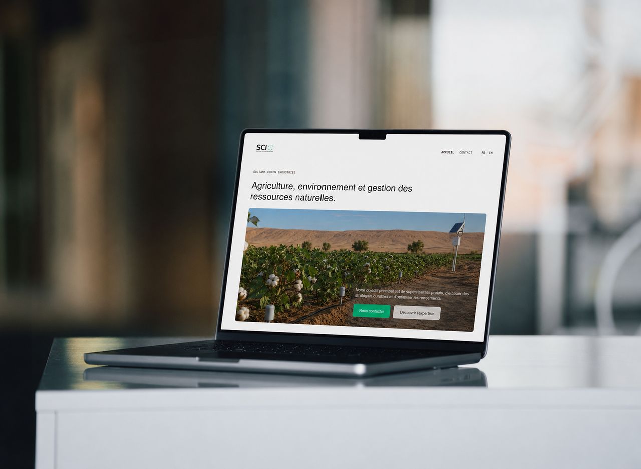 Plateforme web SCI — Agriculture, environnement et gestion des ressources naturelles pour Sultana Coton Industries