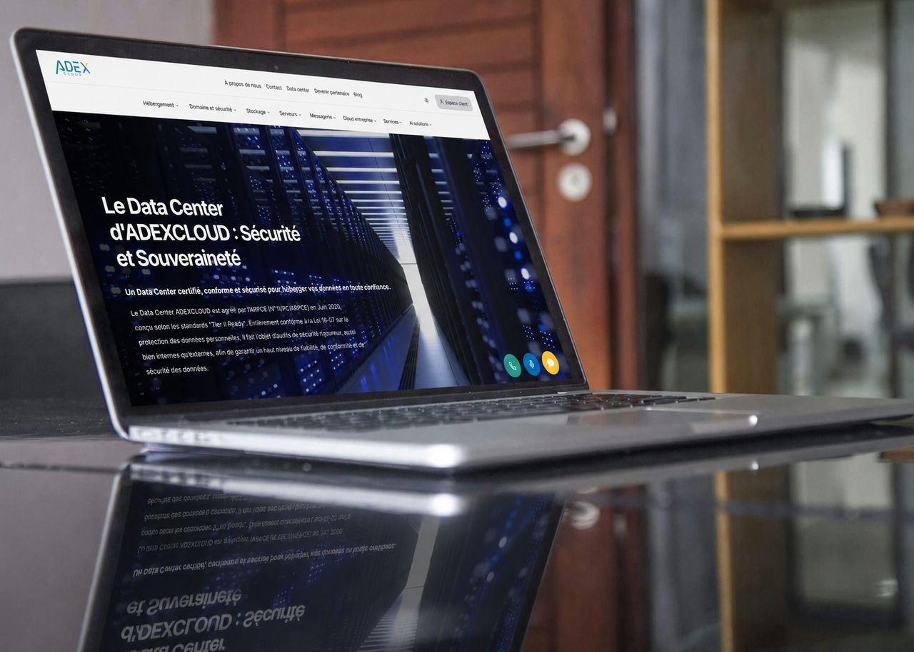 Interface de data center souverain sur ordinateur portable